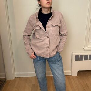 CASLON Nordstrom Twill pale pink shacket jacket size M